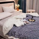 Pluizige Sherpa knuffeldeken - hoogwaardige schapendeken, superzachte fleecedeken als bankdeken, sprei of woondeken, bankdeken, blauw, 150 x 200 cm