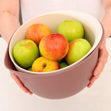 Set rijstzeef en keukenzeef - zeef rijst, quinoa en kleine granen - week groenten en fruit, was en druppel paars 26 x 22 x 14 cm