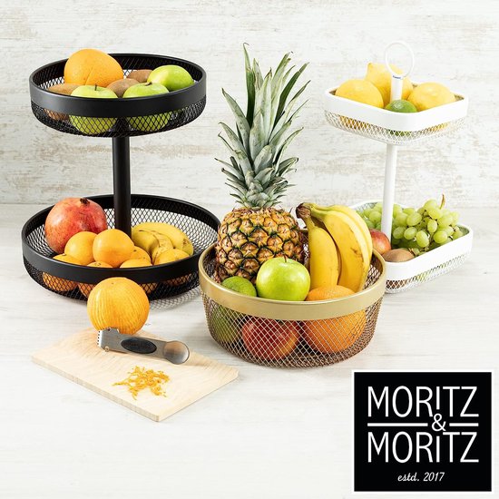 Fruitetagère wit metaal – moderne fruitschaal wit – fruitmand etagère wit