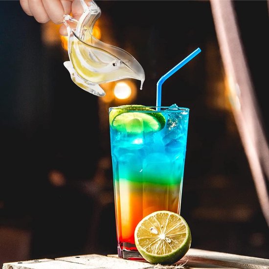 4 stuks handmatige citroenpers, transparante citroenpers, handmatige citroenpers van acryl, draagbare transparante fruitpers, handpers voor sinaasappel, citroen, granaatappel, keuken en bar