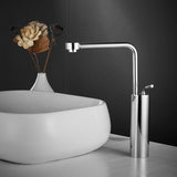 Wastafelkranen Wastafelkraan High Body Chroom Zwanenhals Enkele handgreep Enkelgatsmontage Messing