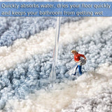 Badmat badkamertapijt, antislip, machinewasbaar, superabsorberend, zacht, voor badkamer, toilet, keuken, slaapkamer (munt, 50 x 80 cm)