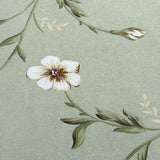 Tafelkleed rechthoekige bloemen, tafelkleden met pruimenbloemen, polyester, duurzaam, afwasbaar, tafelkleed voor keuken, etentjes (groen, 140 x 180 cm)