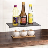 Organisatorplank voor keukenkast, 2 stuks opbergplank voor keukenkast, organisatorplank voor keukenkast met antislip rubberen voetjes