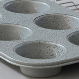 Muffin-bakvorm voor 6 kopjes - muffinvorm, muffinbakplaat met antiaanbaklaag, bakplaat met antiaanbaklaag, bakvorm voor cupcakes, brownies, vormen, mini-muffins bakvorm