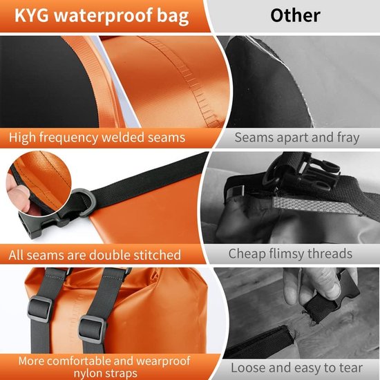 Dry Bag, oranje, reisadapter