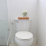 Badkamerijdelheidsbakken Toiletcontainer Mandopslag Lange smalle handdoekopslagmand voor opslag, Decoratief (Natuurlijk 26 x 12,5 x 4,5 cm