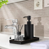 Zeepdispenser, Matzwart, 360 ml, Handwasdispenser, Afwasmiddeldispenser, Pompflesdispenser, Lotiondispenser, Zeepdispenser, Keuken, Badkamer, Douche, Gootsteen, Kolomvorm