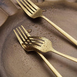 Mat gouden tafelvorken set van 6 roestvrij staal 8,4 inch vorken Bestekset Dessertvorken Tafelvorken Saladevorken voor de keuken thuis of in het restaurant Vaatwasmachinebestendig