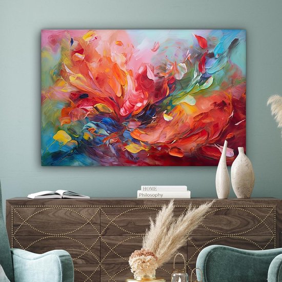 Muurschilderingen groot 120x80 cm XXL slaapkamer huisdecoratie woningfoto woonkamer foto canvas muur decor kunstdruk - olie - kunst - abstract - kleurrijk