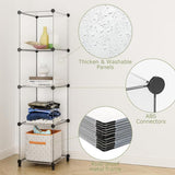 Schoenenrek, DIY Cube reksysteem, set van 16 kubussen, 30 x 40 cm, ruimteverdeler van kunststof, opslag van kleding, schoenen en boeken, 16 stuks, semi-transparant