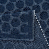 Antislip badmat blauw, stippen, design, badmat, katoen, badkamertapijt, douche, badkamer, keuken, slaapkamer, 2 stuks - 40 x 60 cm