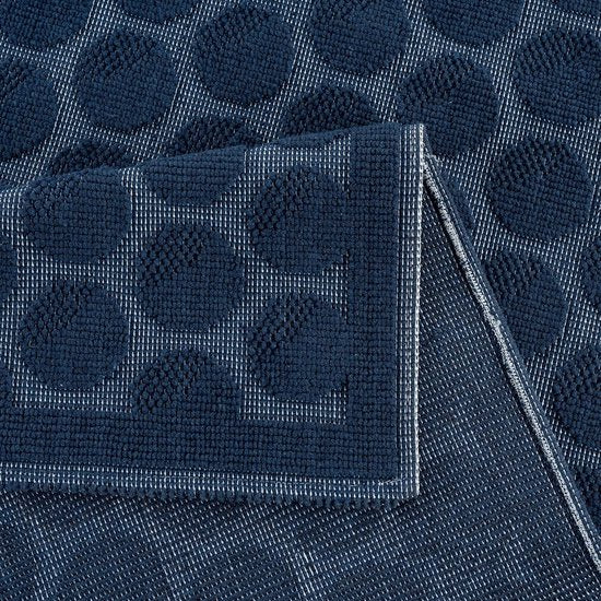 Antislip badmat blauw, stippen, design, badmat, katoen, badkamertapijt, douche, badkamer, keuken, slaapkamer, 2 stuks - 40 x 60 cm