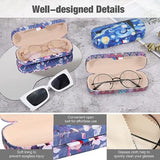 Hardcase brillenkoker, PU lederen brillenetui, krasbestendige draagbare brillenbox met reinigingsdoek, harde schaal, etui, brillenorganizer, brillenopslag voor zonnebril leesbril