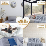 ElfRoutes Sofa Throws & Bed Throws - Zeer grote worpen (175x230 cm) - 100% Katoen Grote Plaws voor Settees - Plaws voor Tweepersoonsbed - Plaids voor Fauteuils - Boho Throws voor Banken - Grijs