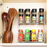 Uittrekbare 2-traps kruidenkeukenkast organizer, 12 x 26 x 23,8 cm (b x d x h), kruidenorganizer