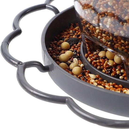 Vogelvoederhuisje ophangen, vogelhuis met standaard, weerbestendig, vogelvoederdispenser ophangen, hoge capaciteit, geschikt voor alle tuinvogels