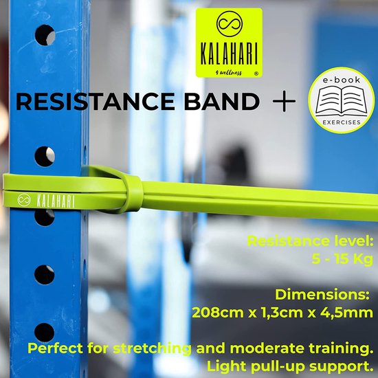 Weerstandsband Fitness SET plus Oefenen in het Nederlands Weerstandsbanden voor optrekhulp, krachttraining, stretching, training, turnen, crossfit elastische fitnessbanden