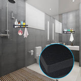 Shower Shelf without Drilling Shower Basket Stainless Steel Shower Shelf No Drilling Bathroom Shelf Self-Adhesive Bathroom Shelf Adhesive (Black)