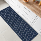 Antislip badmat blauw, stippen, design, badmat, katoen, badkamertapijt, douche, badkamer, keuken, slaapkamer, 2 stuks - 40 x 60 cm