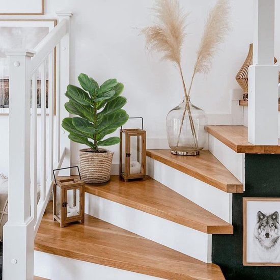 55,9 cm kunstplant grote kunstmatige ficus lyrata plant kunstboom decoratie kamerplant 15 bladeren