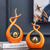 Keramisch beeld, moderne abstracte sculptuur, woondecoratie, tafeldecoratie voor woonkamer, slaapkamer, eetkamer, kantoor