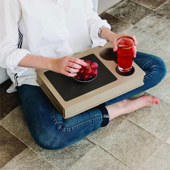 Bankoverarmtafel, armleuningen-tafelhouder voor bank, dienbladen voor salontafel, bank-zijorganizer voor apparaten en afstandsbediening, bank en beddrankenrek met lade (Fendy)