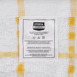 Set van 12 theedoeken, 38 x 64 cm, katoenen theedoeken, machinewasbaar (geel en wit)