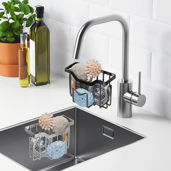 Aanrecht Caddy Organizer, Sponshouder, Spoelbak Netjes met Zelf Aanrecht Caddy Organizer, Sponshouder, Spoelbak Netjes met Zelf