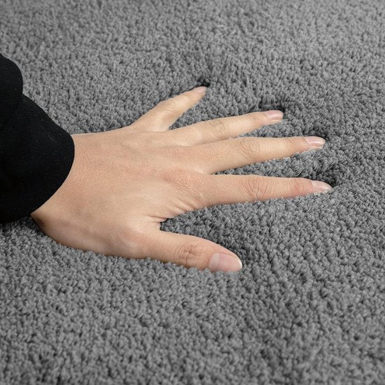 Vloerkleed, badmat, antislip, absorberend, voor woonkamer, slaapkamer, badkamer, 45 x 120 cm, grijs Tapijt, badmat, antislip, absorberend, voor woonkamer, slaapkamer, badkamer, 45 x 120 cm, grijs