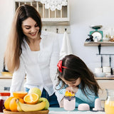 Citroenpers, sinaasappelpers, handmatige sapcentrifuge, sapcentrifuge handmatig, met twee persmogelijkheden, handmatige citroenpers, citroenpers met beker, voor diverse soorten fruit (wit)