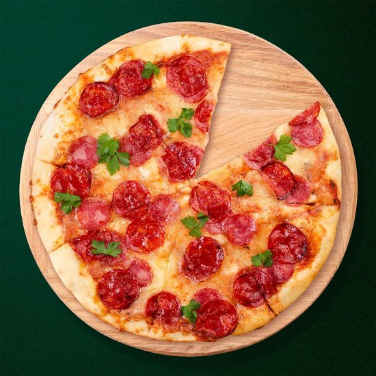 KADAX - Draaibare serveerplaat - draaiplateau van natuurlijk hout, antibacteriële draaiplaat - mesvriendelijk serveerbord, snackbord om te serveren - diameter 40 cm