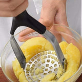 Aardappelstamper, roestvrijstalen aardappelstamper, handmatige aardappelpers, groentestamper, keukenstamper voor aardappelen, groenten en fruit