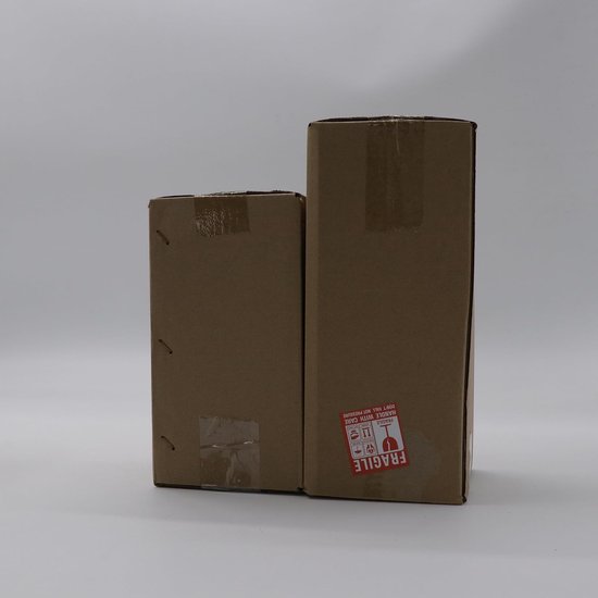 Decoratieve glazen bloemenvaas van glas met metalen standaard met hoogwaardige schilderkunst