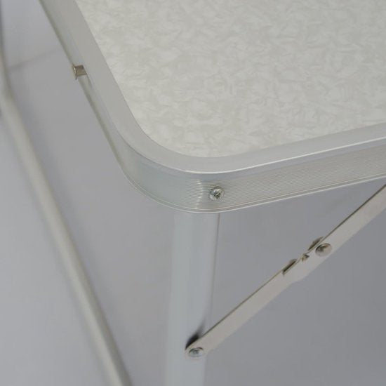 Opklapbare en in de hoogte verstelbare picknicktafel, 90 x 60 x 70 cm, licht, kofferformaat