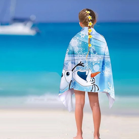 Strandhanddoek voor kinderen, strandhanddoek voor meisjes, microvezel badhanddoek, badhanddoek, EL-sa, strandhanddoeken voor zwemmen, strand, sauna, gym, reizen (100 x 150 cm)