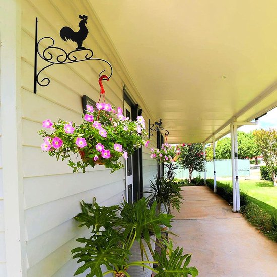 2 stuks hangende mandbeugels Heavy Duty plantenhaak, handgesmede 2 stuks hangende mandbeugels Heavy Duty plantenhaak, handgesmede