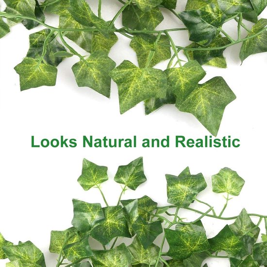 12 stuks kunstklimop, hangende slinger, kunstklimopslinger, 20 meter, voor bruiloft, feest, keuken, tuin, wanddecoratie