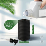 Zeepdispenser, Matzwart, 360 ml, Handwasdispenser, Afwasmiddeldispenser, Pompflesdispenser, Lotiondispenser, Zeepdispenser, Keuken, Badkamer, Douche, Gootsteen, Kolomvorm