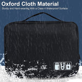 Kabeltas universele reiskabel organizer tas kubussen kabeltas, 2-laags waterdichte verstelbare kabelorganizer voor oplaadkabel mobiele telefoon, powerbank, USB-sticks, SD-kaarten