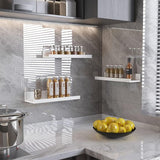 40 cm lang wandrek, wit, zwevend rek, fotolijst voor woonkamer, keuken, kinderkamer, werkkamer of slaapkamer, 3 stuks met verschillende maten