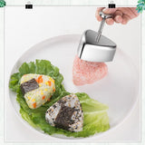 Sushi Onigiri Mould Stainless Steel Triangle - Rice Shape Rice Ball Maker DIY Tool, Sticky Rice Shapes Triangle, Classic Children's Lunch Bento Home Kitchen Accessories Nigiri Kitchen Cooking