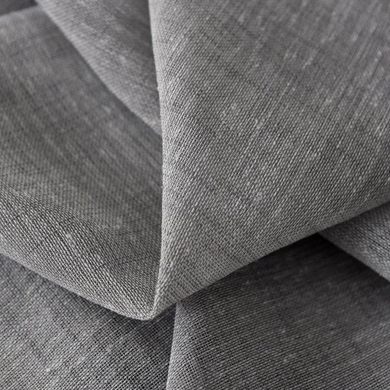 Set van 2 transparante gordijnen met ruchesband, linnenlook, dubbelpak, winkelvoile, decoratief raamgordijn voor woonkamer, kinderkamer