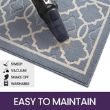 Deurmat voor binnen, 60 x 90 cm, wasbaar, vuilvangmat, antislip, voetmat, voor binnen, waterabsorberende voetmatten, huisdeur, deurmat, deurmat, lichtgrijs