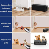 3-pack kabelbox kabelorganizer kabelbox set kabelmanagement voor het opbergen van stekkerdozen oplaadadapters kabelbescherming veiligheid van kinderen en huisdieren zwart