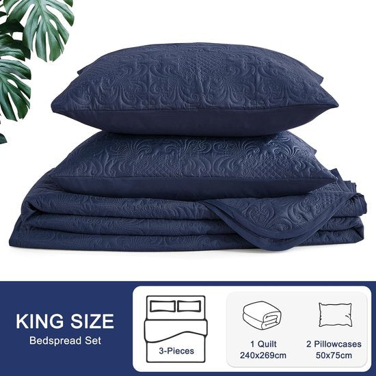 bedspread 240x260 blue
