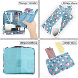 Packing Cubes Kofferorganizer, 8 stuks, kofferorganizer, pakzakken, pakzakken met schoenenzak, waszak, reisorganizer, kledingtassen voor rugzak (eenhoorn)