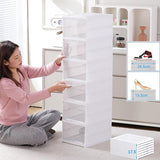 12 schoenendozen, transparant, opvouwbaar, schoenendoos, sneakers, rek, schoenenopslag, organizer, opbergsysteem