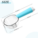 Hondenvoer-maatlepel, 1-delige huisdiervoerlepel, met schaal 250 ml, kattennatvoerlepel, nauwkeurige meting, gebruikt voor honden, katten, rijst, meel, sojabonen en andere granen (blauw)