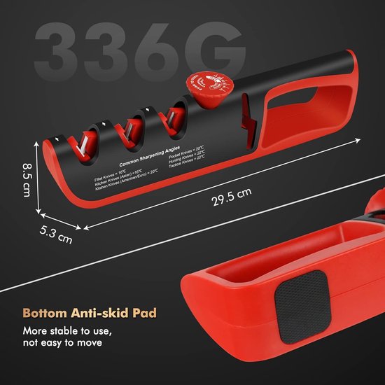 Messenslijper, 4-in-1 handmatige messenslijper met schaarslijper, 6 standen verstelbare hoekknop, multifunctionele professionele messenslijper voor restaureren, polijsten, messen en scharen.